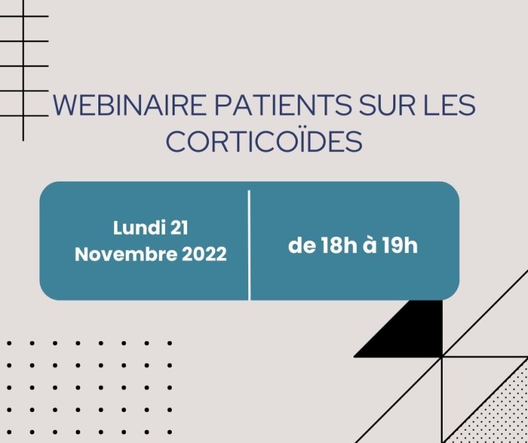 webinaire patients sur les corticoïdes Lupus France
